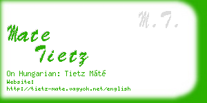 mate tietz business card