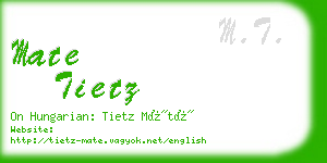 mate tietz business card